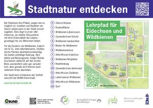 Übersichtsplan zum Lehrpfad zu Eidechsen, Wildbienen  Co. in Kranichstein